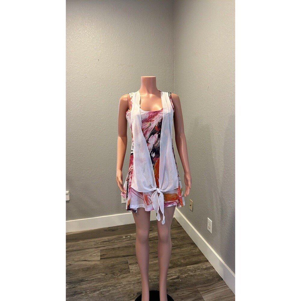 Dolcezza Colorful Art-to-Wear Top Wrap comfy short sleeve no size see pics #107